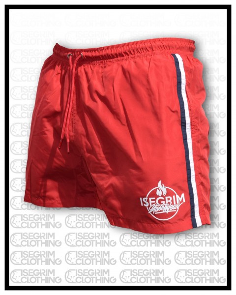 Herren Shorts 2Stripes red