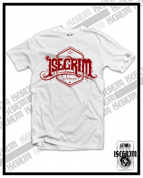 ISEGRIM Herren - T-Shirt Dripping weiß