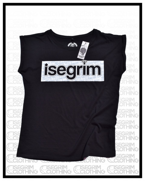 ISEGRIM Girlie- T-Shirt schwarz Diamond