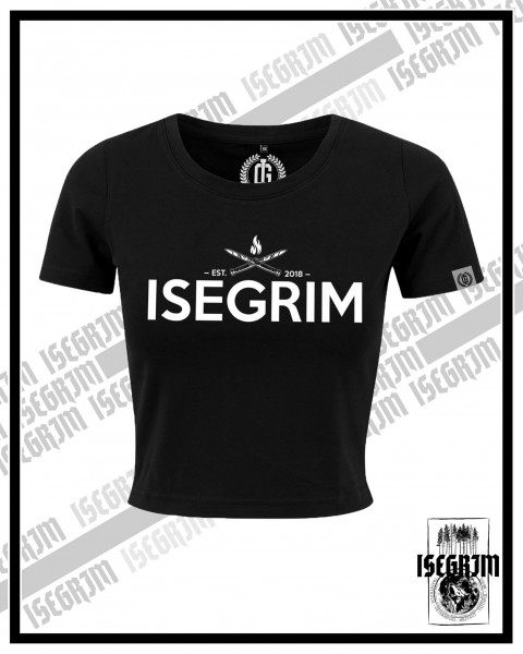 ISEGRIM Damen / Cropped Shirt schwarz