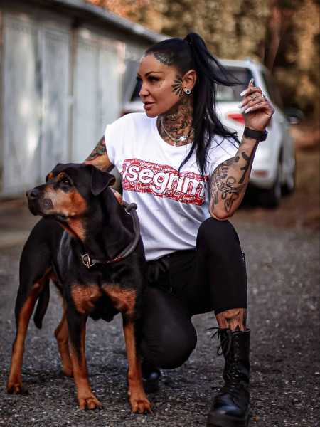 ISEGRIM Girlie - T-Shirt weiß Diamond