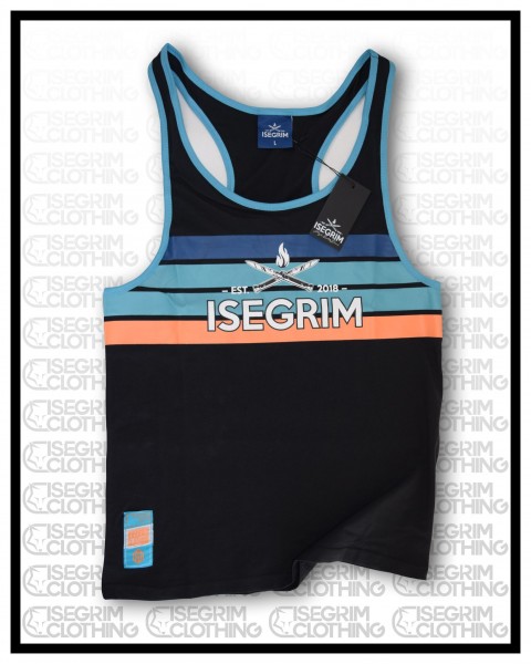 Tank top Men light blue/black