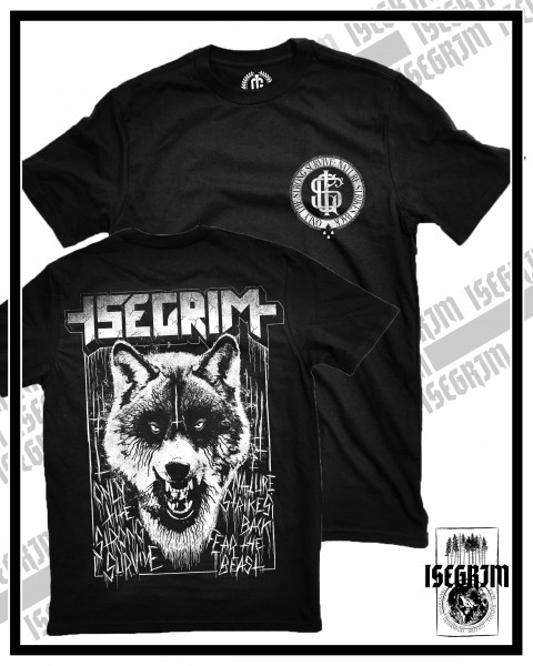 Herren - T-Shirt schwarz, Angry Wolf