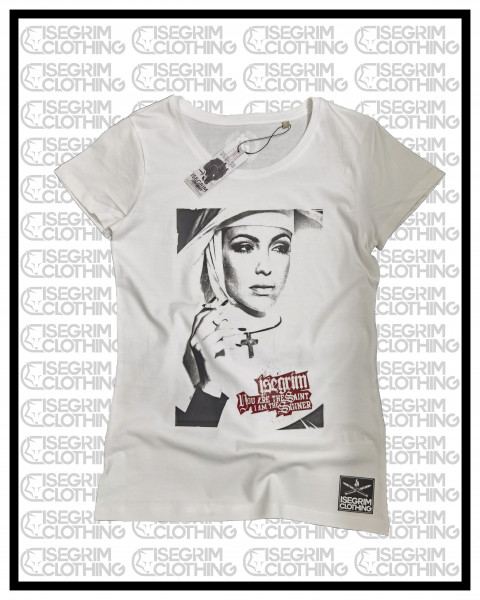 ISEGRIM Girlie - T-Shirt weiß Sinner