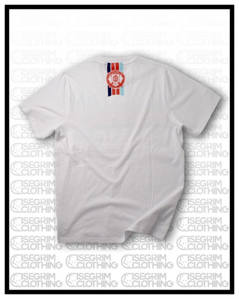 ISEGRIM Herren - T-Shirt Stripes Weiß