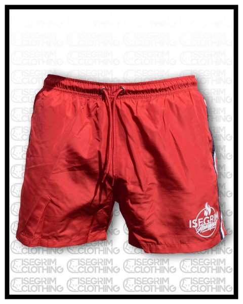 ISEGRIM Shorts 2Stripes Rot
